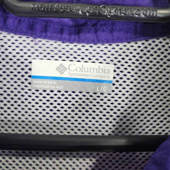 Mens Purple Columbia PFG Fishing Shirt Button Down Short Sleeve Size L - Picture 6 of 13